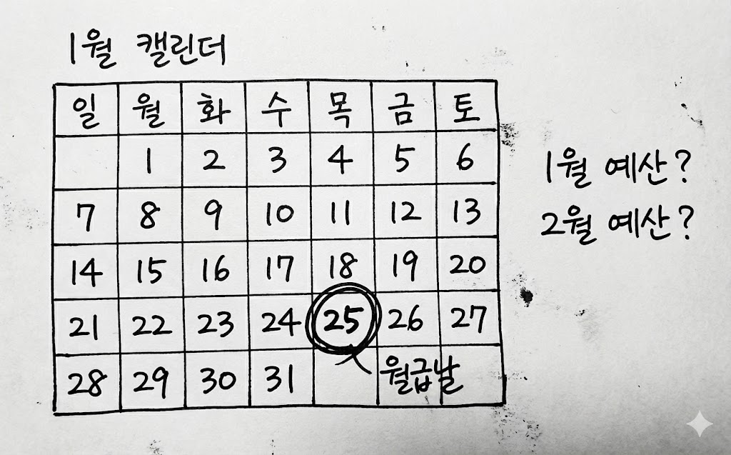월급일 25일 기준 가계부 작성 꿀팁